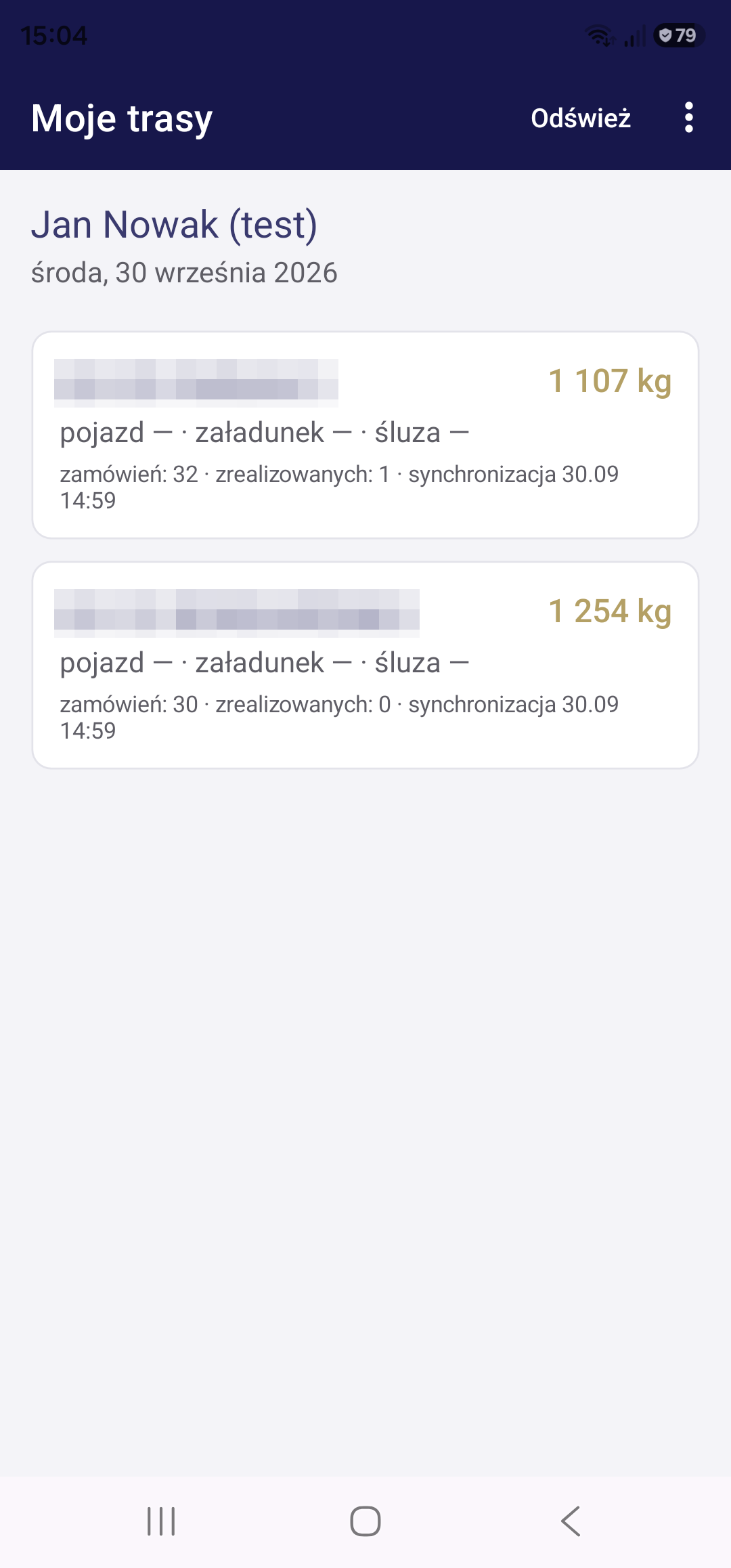 Trasy dnia kierowcy: masa, liczba zamówień i tego, co już zrealizowane