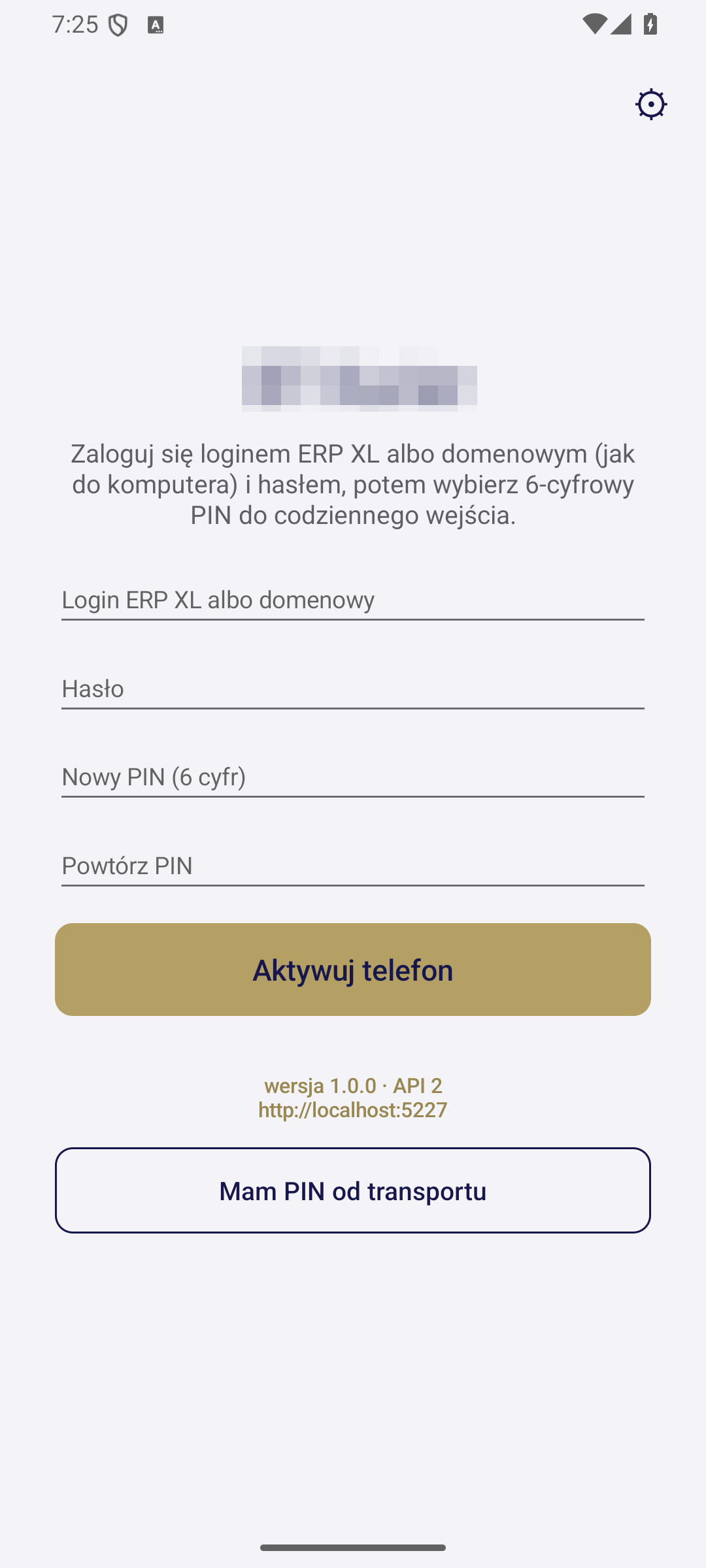 Pierwsze logowanie na nowym telefonie: login ERP XL albo domenowy i hasło, potem własny 6-cyfrowy PIN do codziennego wejścia