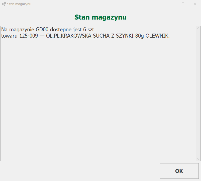 „Stan” pokazuje, ile towaru jest na magazynie źródłowym